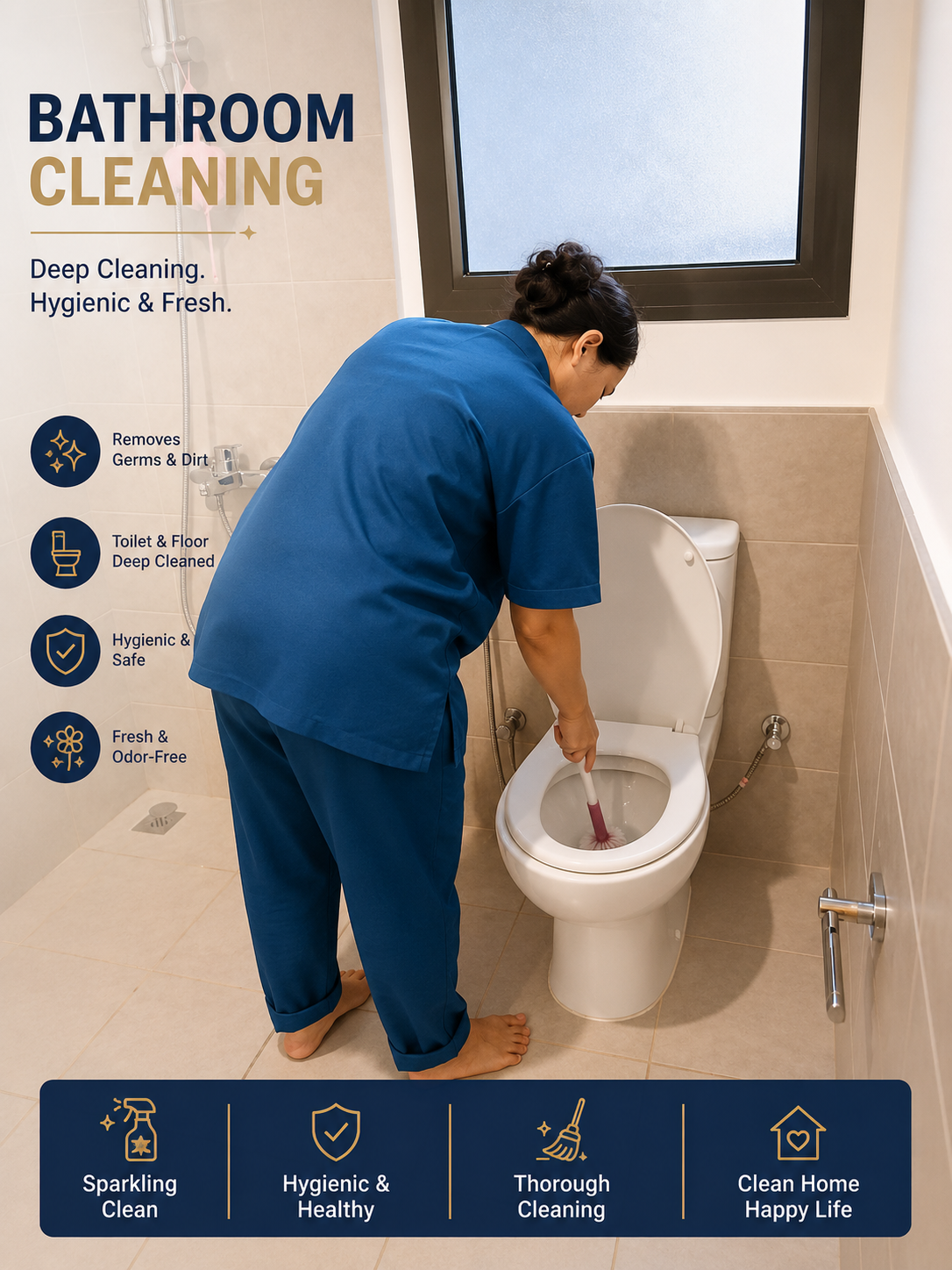 Professional bathroom cleaning service in Jeddah
